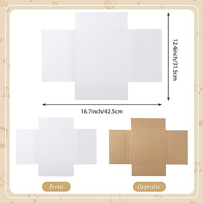 Fuutreo 100 Pack 7 Inch Vinyl Record Mailers, 45 RPM Easy Fold Cardboard