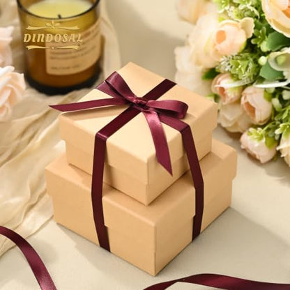 Burgundy Double Face Satin Ribbon 3/8 Inch x 100 Yards - color: Burgundy, size: 3/8 Inch (9mm)