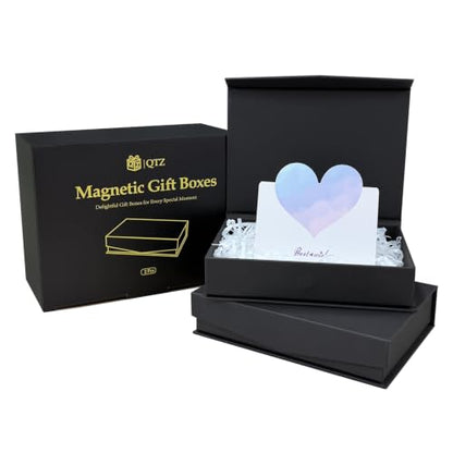 Magnetic Closure Gift Boxes, 2‑Pack Black Small Magnetic Gift Box - color: Black, size: 1 Count (Pack of 2)