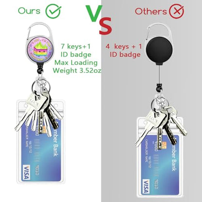 Gctriki Dumpster on Fire Purple Lanyards for ID Badges and Keys, Retractable Badge Reel Heavy Duty with Carabiner Clip, Funny I'm Fine ID Badge Holder with Lanyard, Teacher Nurse Women Office Gifts - color: Dumpster Colorful