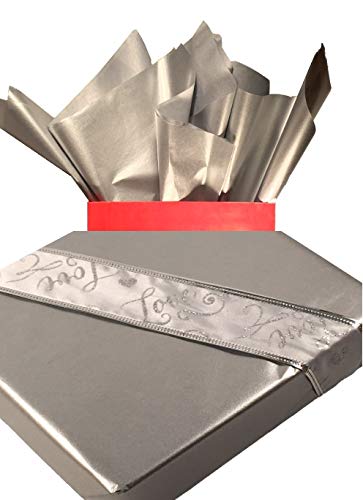 Tissue Paper for Gift Bags - 500 Sheets 14x20in Wrapping Paper, Silver - color: Silver, size: 500 Count, 14 x 20 in