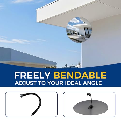acrylic convex mirror 360-degree adjustable wide-angle indoor security mirror suitable for monitoring blind spots in parking lots Garage warehouses offices and traffic safety management (11.8in) - size: 11.7in*2