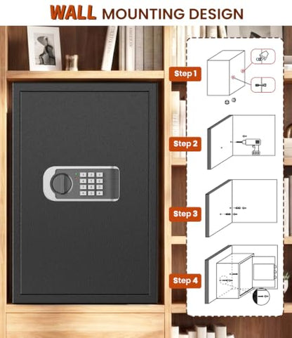 [2026 Upgraded] -35 Min Real Fireproof Safe-3.6 Cu Ft Large Safe for Home - size: 3.5 Cuft-35MINS