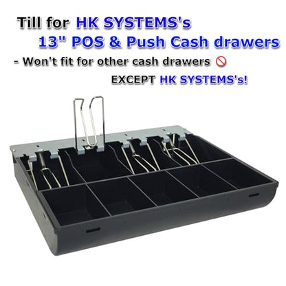 HK Systems Till for 13" POS Cash Drawer (ASIN : B072MM3DKG) & Push Cash Drawer (ASIN : B014G907WQ) only - size: 01. For 13" 4B/5C