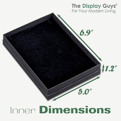 TheDisplayGuys 12-pack Cardboard Gift Boxes w. Velvet Jewelry Insert & Lids - color: Matte Black