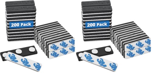 Mifflin-USA - Name Tag Magnets - 400 Pack, 1.75 x 0.5 Inches - Premium ID Badge Holder with 3 Extra Strong Neodymium Magnets - size: 400 Pack