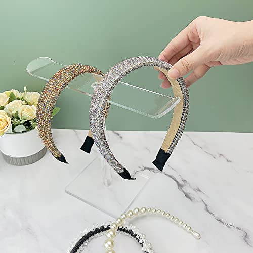 Acrylic Headband Holder, Hair Accessories Organizer Clear Stand for Girls - size: 1 Count (Pack of 1), style: 1 Tier
