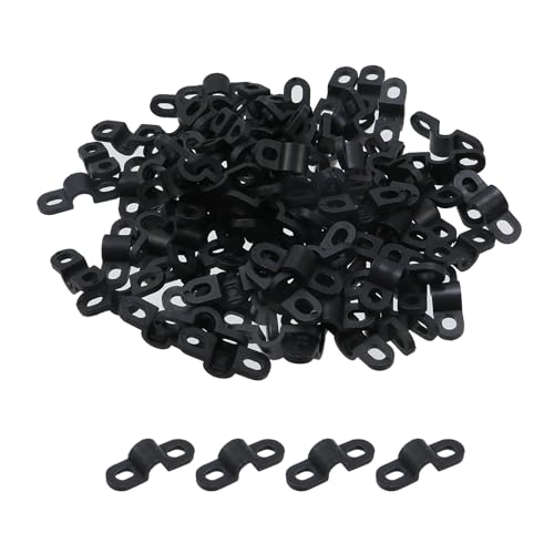 100pcs Wire Shelf Back Wall Clip Loop Clips Plastic Shelf Clips Expansion Tubes for Wire Shelving Wire Rack Brackets Supports -Fit 0.21"~0.23" Wire (Black) - style: Fit 0.21"~0.23" Wire (Black)