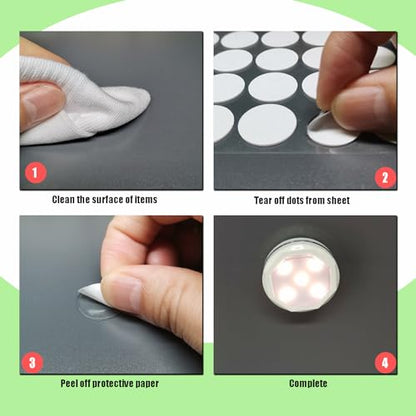 490 Pcs (0.79") Sticky Tack Double Sided Adhesive Dots Round Putty Clear Stickers No Trace Sticky Putty Removable Waterproof Small Stickers for Festival Decoration 20mm Sticky Dot - size: 0.79''(490)