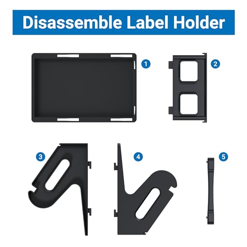 Jiose 4x6 Label Holder - Work with Desktop Thermal Printer (Black)