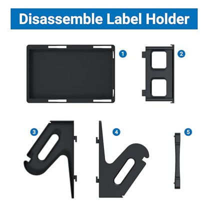 Jiose 4x6 Label Holder - Work with Desktop Thermal Printer (Black)