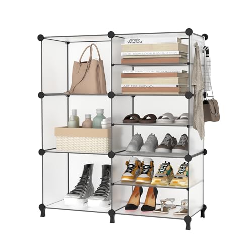 AWTATOS 6 Cube Closet Organizer Storage Shelves, Translucent - color: Translucent