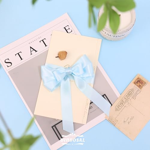 Baby Blue Satin Ribbon 1 Inch X 25 Yards, Double Face - color: Baby Blue