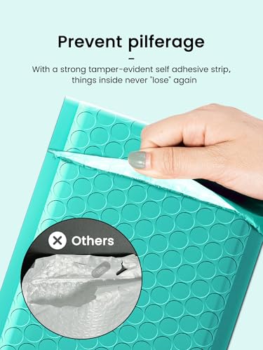 GSSUSA Teal Bubble Mailers 4x8" 800 Pack Padded Envelopes Self Seal - color: Teal, size: 4x8 800PC
