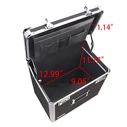 Vaultz Locking Mobile Business Case, Letter Size, 11x14.75x13.75 In, Black - color: Black, size: Letter