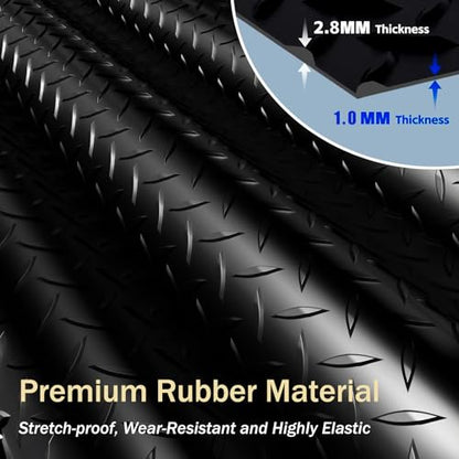 StellarStar 4x10 FT Garage Floor Mat, 2.8mm Thickened PVC Diamond Plate - color: Black, size: 4x10 FT