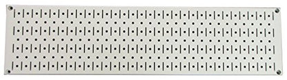 Wall Control Narrow Pegboard Rack 8in x 32in Beige Metal Pegboard Runner Tool Board - color: Beige
