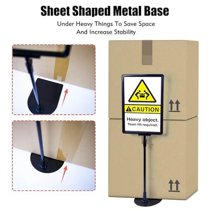 Sign Holder Stand 8.5 x 11 for Indoor Lightweight Portable Signage Display
