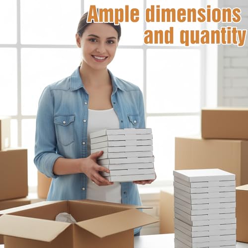 50 Pcs Cd Mailer Box, 5.9 x 5.3 x 0.7 inch Cd Shipping Boxes, Corrugated Mailing Bags for Moving, Shipping, Storage, or Small Business Packaging (White)