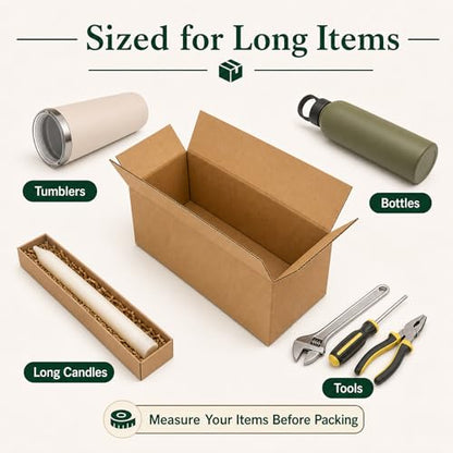 12x6x6 Brown Kraft Shipping Boxes for Small Business, 20 Pack - size: 12x6x6 Inch