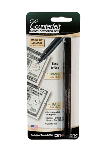 Dri Mark 351B1 Counterfeit Bill Detector Marker Pen, Made in The USA, 3 Times More Ink, Pocket Size, Fake Money Checker - Money Loss Prevention Tester & Fraud Protection for U.S. Currency (Pack of 1) - size: 1 Pack