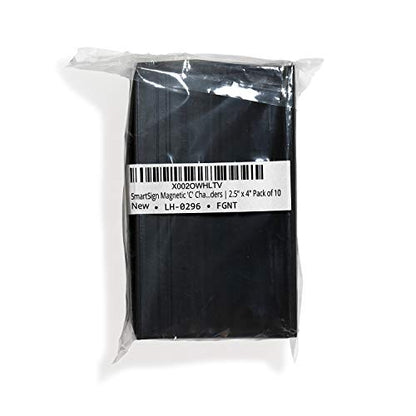 SmartSign Magnetic 'C' Channel Label Holders | 2.5" x 4" Pack of 10 - size: 2.5" x 4"