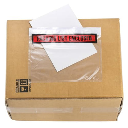 Nicunom 500 Pack 7.5'' x 5.5'' Packing List Envelopes, Adhesive Shipping Label Sleeves Clear Packing Slip Pouches Top Loading Packing List Pouches for Mailing - size: 7.5'' x 5.5''