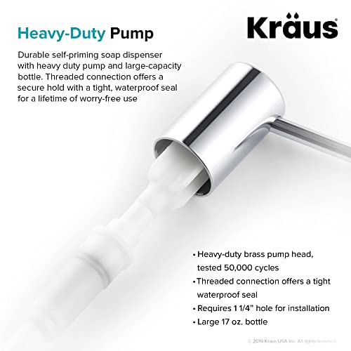 KRAUS Kitchen Soap and Lotion Dispenser in Chrome, KSD-43CH - color: Chrome
