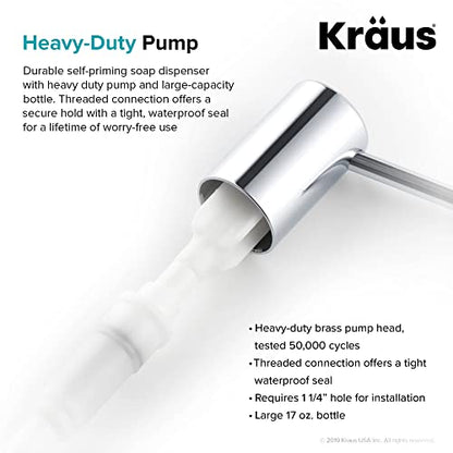 KRAUS Kitchen Soap and Lotion Dispenser in Chrome, KSD-43CH - color: Chrome