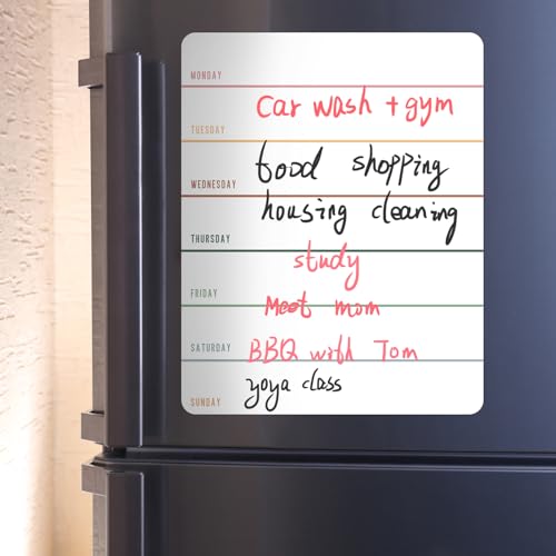 Outus 2 Pieces Magnetic Weekly Dry Erase Boards Erasable, Simple Style - style: Simple Style