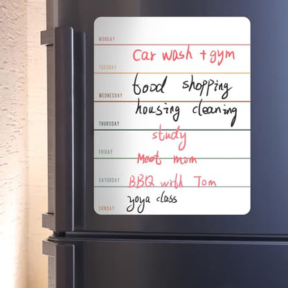 Outus 2 Pieces Magnetic Weekly Dry Erase Boards Erasable, Simple Style - style: Simple Style