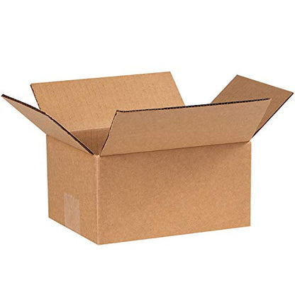 The Packaging Wholesalers 8 x 6 x 4 Inches Shipping Boxes, 25-Count (BS080604),Kraft