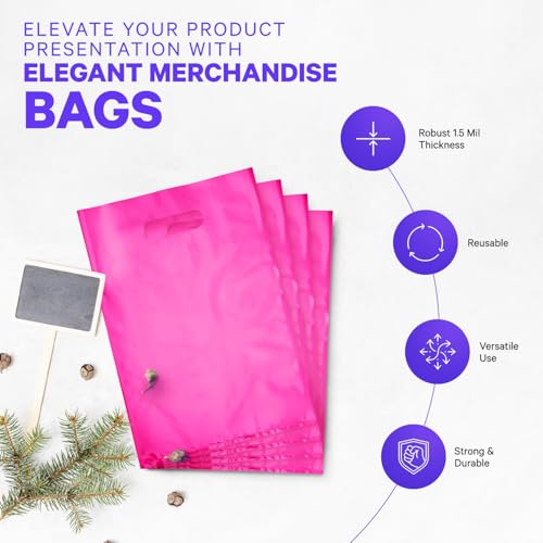 Infinite Pack Plastic Bag, Pink, 16" X 18", Pack of 500 - color: Pink, size: 16" X 18", PACK OF 500