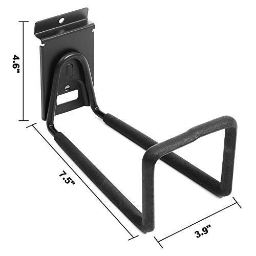 Slatwall Hose Hooks, Heavy Duty Slat Wall Accessory, 2 Pack Black