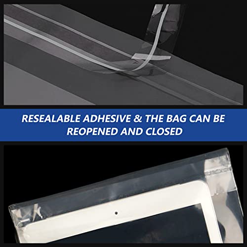 iMailer - 200 Count - 6" x 9" Small Clear Poly Bags with Suffocation Warning Self Seal 1.6 Mil for Clothing, Bakery, Gifts - Resealable Adhesive, Not Strong - size: 6" x 9", style: Resealable Glue