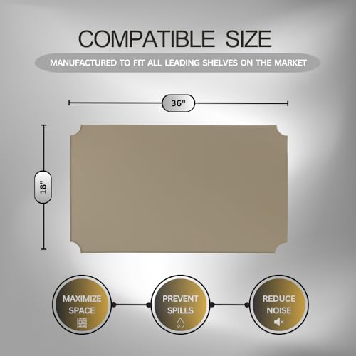 DUALSO Wire Shelf Liner Wire Rack Shelf Mat - Thick Wire Shelf Cover - Waterproof Plastic Shelf Liner, Metal Shelf Liner - Easy Use Wire Shelving Cover for Closet (Beige, 18" X 36" (Set of 4)) - color: Beige, size: 18"W x 36"L