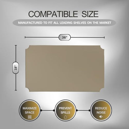 DUALSO Wire Shelf Liner Wire Rack Shelf Mat - Thick Wire Shelf Cover - Waterproof Plastic Shelf Liner, Metal Shelf Liner - Easy Use Wire Shelving Cover for Closet (Beige, 18" X 36" (Set of 4)) - color: Beige, size: 18"W x 36"L