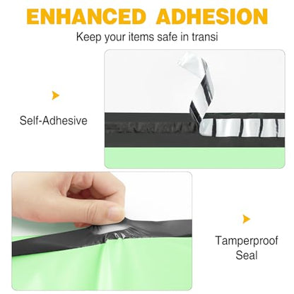 Famagic Large 14.5x19 Poly Mailers for Clothes, Business, 100pcs Mint Green - color: Mint Green, size: 14.5x19