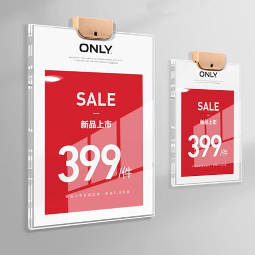 Wall Mount Sign Holder (Metal Horizontal A4 210×297mm/8.27×11.69inches) - color: Metal Horizontal A4 210×297mm/8.27×11.69inches