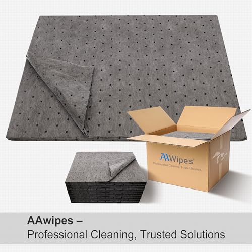 AAwipes Oil Absorbent Pads 15" X 20" 100 Packs Universal for All Liquids Oil Spill Control Oil Absorbing Sheets for Garage Grey OG1520-100 - size: 15"X20" 100PCS Grey