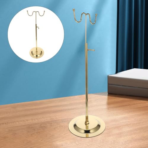 Adjustable Height Handbag Display Stand Metal Purse Organizer for Store Counter Lightweight Handbag Hanger for Retail and Home Use Space-Saving Design for Bag Shops and Wardrobe