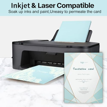 Goefun 80lb 24 Sheets Light Blue Cardstock 8.5 x 11 Pastel Paper - color: blue, size: 8.5x11