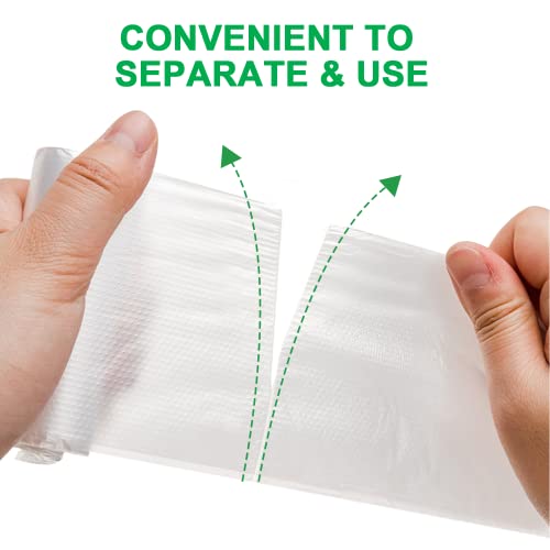 WAIKAS Small Trash Bags 4 Gallon, 0.84 mil, Flat Top, Unscented, 100 Count - color: Black, size: 4 Gal-100ct