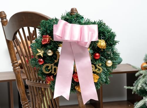 Keypan Pink Satin Ribbon Double-Faced Wired 2-1/2 Inch x 10 Yards - color: Pink, size: 2-1/2"