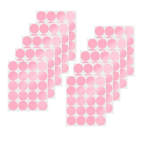 Pink Round Stickers 2 Inch Waterproof Vinyl Coding Labels 200 PCS - color: Pink