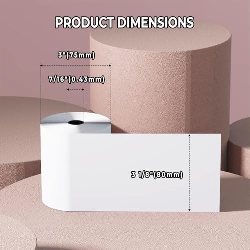 (50 Rolls) 3 1/8 x 230 Thermal Paper Receipt Rolls, Premium Quality Thermal Printer Paper, Thick Receipt Paper Rolls, Fits All POS Cash Registers, BPA Free - size: 50 Rolls, style: 3 1/8" 230
