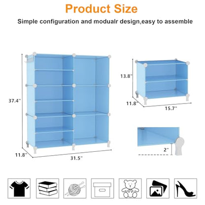 AWTATOS 6 Cube Closet Organizer Storage Shelves,Blue - color: Blue
