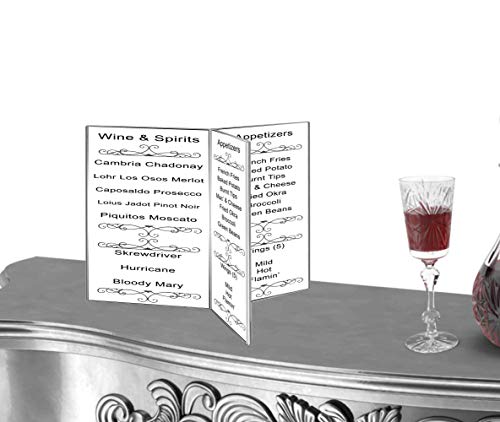 Multi Sided Sign Holder Each Panel Holds Two 5" x 7" Menu Table Tent Clear Acrylic Countertop Display Restaurants Bars Menu's Drink List or Graphic Image by Marketing Holders - size: 6 Sides 5" x 7"