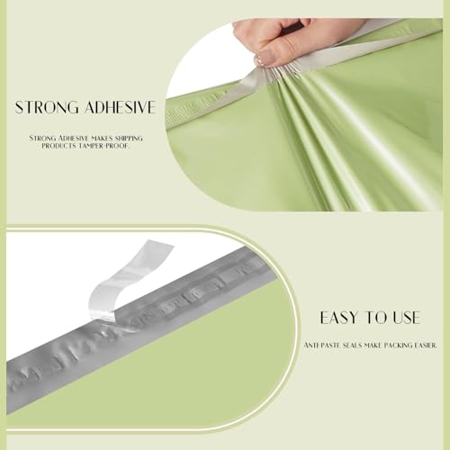 Metronic Poly Mailers 10x13 100 Pack Bulk Shipping Bags for Clothes/Books - color: Avocado Green, size: 10X13 100PC