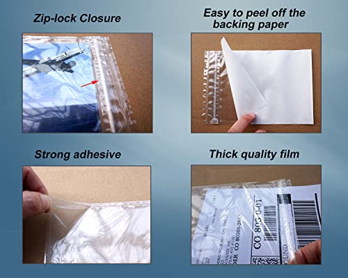 BEUYI Premium 5'' x 7.5'' Resealable Adhesive Shipping Label/documents Pouches (50 Pack) - size: 5''x7.5'' - 50 pack Resealable